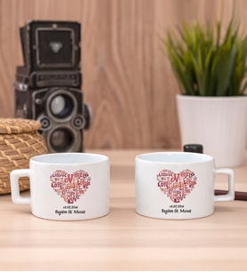 Love Tasarım Hediyelik İkili Fincan