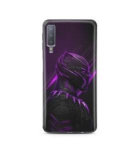 Black Panter Tasarım Süper Şeffaf Silikon Telefon Kılıfı Samsung A7 (2018)