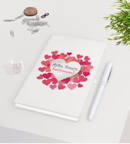 BK Gift Kişiye Özel Sevgililer Günü Beyaz Defter Kalem Seti-111