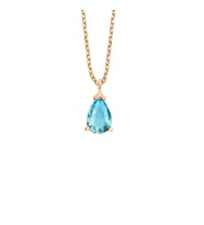 Rose Aqua Mini Damla Taşlı Gümüş Kolye