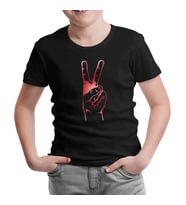 Zafer İşareti Siyah Çocuk Tshirt