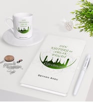 BK Gift Kişiye Özel Din Kültürü Ve Ahlak Bilgisi Öğretmeni Beyaz Defter Kalem Türk Kahvesi Fincanı Seti-1 (Model 1)
