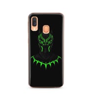 Black Panter Tasarım Süper Şeffaf Silikon Telefon Kılıfı Samsung A40
