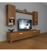 Decoraktiv Eko 5da Mdf Std Krom Ayaklı Tv Ünitesi Tv Sehpası (Ceviz)