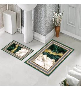 Banyo Halısı Ikili Klozet Takımı Kaymaz Tabanlı (60 xm x 100 cm + 40 cm x 60 cm) 