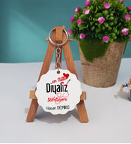Mesajlı Diyaliz Teknisyeni Hediye Ahşap Anahtarlık