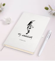 BK Gift Kişiye Özel Atatürk Temalı Beyaz Defter ve Kalem Hediye Seti-22
