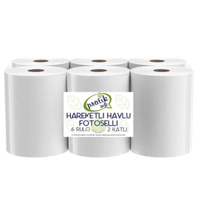 Pratiksoft 21 cm Fotoselli Hareketli Kağıt Havlu 6 Rulo