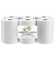Pratiksoft 21 cm Fotoselli Hareketli Kağıt Havlu 6 Rulo