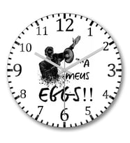 A Meus Egg Duvar Saati Bombeli Gercek Cam