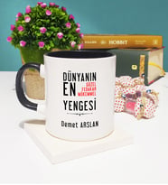 Yenge Tasarımlı Kişiye Özel Yenge Kupa Bardak Siyah