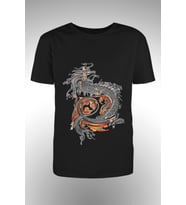 Ejderha Baskılı t-shirt (Siyah)