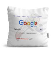 BK Gift Kişiye Özel Google Katil Kim Beyaz  Yastık  1