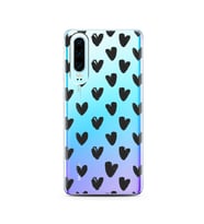 Kalp Tasarımlı Süper Şeffaf Silikon Telefon Kılıfı Huawei P30  