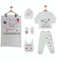 Pia Baby Gl 1951-07 İsme Özel Battaniye Zıbın Set