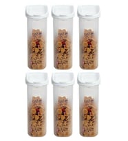 Moonstar Kuru Gıda Bakliyat Saklama Kabı 2,4 LT 6 Lı Set Beyaz-MAS-101