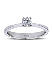 Lova D Renk 0,23 Karat Pırlanta Tektaş Yüzük - 1030044
