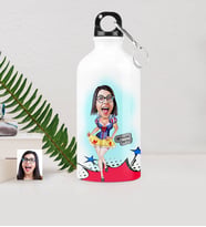 BK Gift Kişiye Özel Pamuk Prenses Karikatürlü Metal Suluk 500 Ml