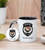 Özel Harekat Polisi Siyah Kupa Bardak Ve Anahtarlık Set