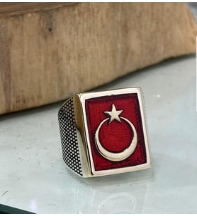 Gümüş Ayyıldız Erkek Yüzüğü