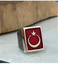 Gümüş Ayyıldız Erkek Yüzüğü