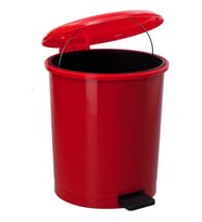 Safell Pedallı Çift Kovalı Çöp Kovası 35 Litre Kırmızı - Isıya Dayanıklı