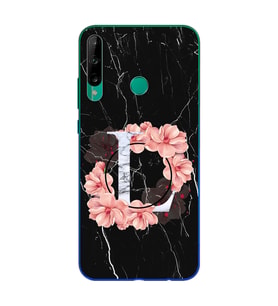 Mermer Çiçekli Harf Tasarım Süper Şeffaf Silikon Telefon Kılıfı Huawei P40 Lite 