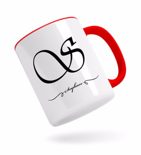 BK Gift Kişiye Özel Baş Harfli İsimli Kırmızı Kupa Bardak-1