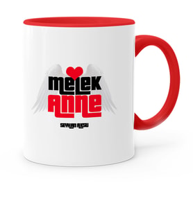 BK Gift Kişiye Özel Melek Anne Kırmızı Kupa Bardak  1