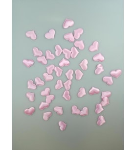 MASA SERPME KONFETİ KALP PEMBE SATEN