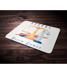 Kişiye Özel Avukat Tasarımlı Mouse Pad (Renksiz)