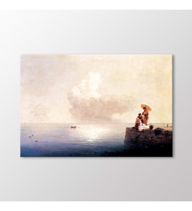 Arty Tablo Su Kıyısında Balık Tutan Kibar Bayanlar, 1870 Tablo (Karışık)