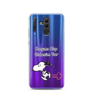 Snoopy Tasarımlı Süper Şeffaf Silikon Telefon Kılıfı Huawei Honor 20 Lite 