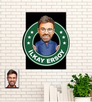 Kişiye Özel Hediye Karikatür Ahşap Tablo