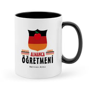 BK Gift Kişiye Özel Almanca Öğretmeni Siyah Kupa Bardak