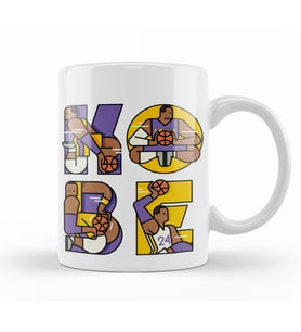 Kobe Bryant Tribute Typography Kupa Bardak Porselen