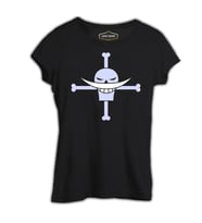 One Piece - Roger Siyah Kadın Tshirt