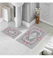 Banyo Halısı Ikili Klozet Takımı Kaymaz Tabanlı (60 xm x 100 cm + 40 cm x 60 cm) 