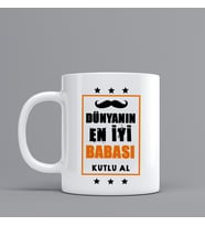 Dünyanın En İyi Babası Temalı Hediye Kupa Bardak Kişiye Özel Hediye SZ15