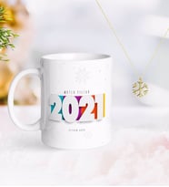 BK Gift Kişiye Özel 2024 Mutlu Yıllar Kupa ve Kar Tanesi Kolye-5 (Model 1)