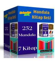 Mandala Kitap Seti (7 Kitap ve 12 Adet Kuru Boya Kalemi)