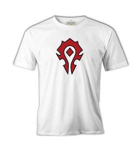 World of Warcraft - Horde Beyaz Erkek Tshirt