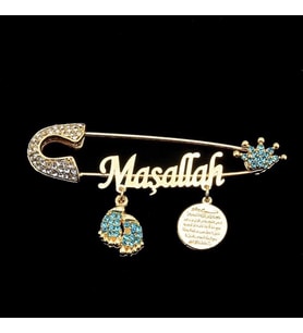 Maşallah Yazılı Bebek Yaka İğnesi 09