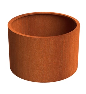 Sedef Corten Saksı - Yuvarlak Korten Saksı - Alt Tabansız - Sedef Metal Güvencesiyle