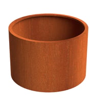 Sedef Corten Saksı - Yuvarlak Korten Saksı - Alt Tabansız - Sedef Metal Güvencesiyle