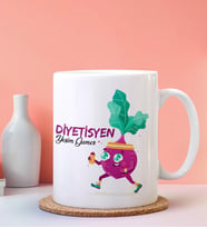 Kişiye Özel Diyetisyen Tasarımlı Beyaz Kupa