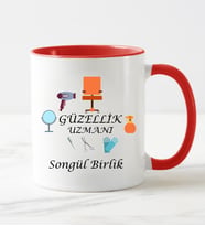 Güzellik Uzmanı Kupa Bardağı Kırmızı
