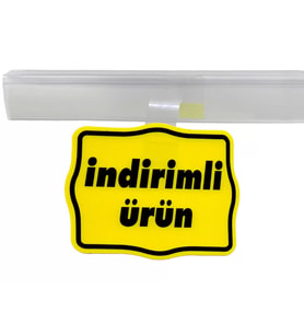 İndirimli Ürün Baskılı Sallanan Sarkıtmalı PVC Etiket 10 cm x 7,5 cm 10'lu Paket