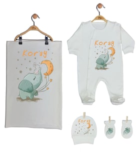 Pia Baby Gl 1925-03 İsme Özel Battaniyeli Tulum Set
