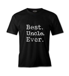 Best Uncle Ever Siyah Erkek Tshirt